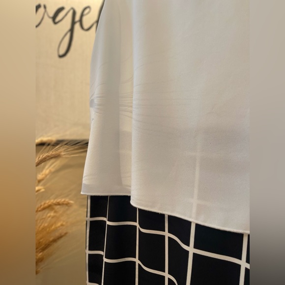 Black and White Mng Collection Lined Checkered Dress - Picture 9 of 13